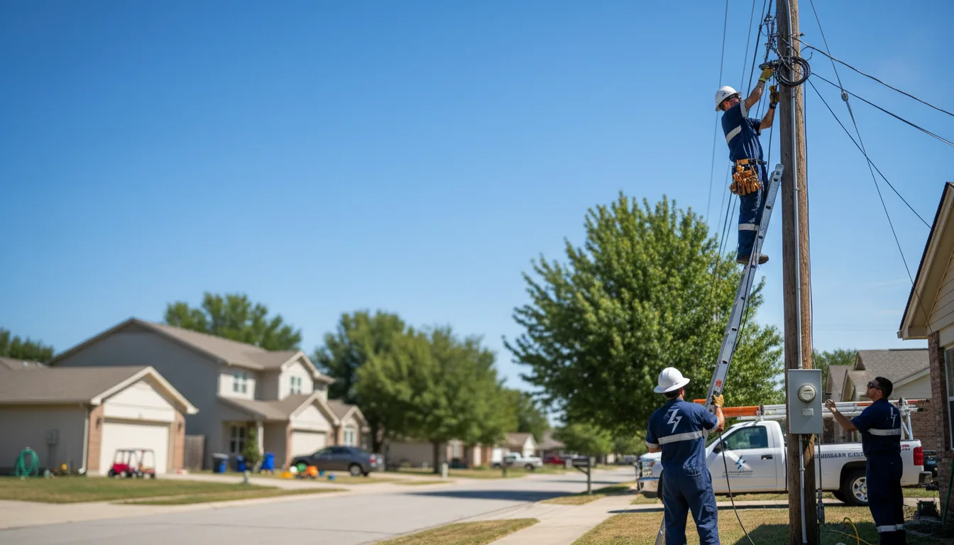 Residential electrician providing installation services in Mena, AR
